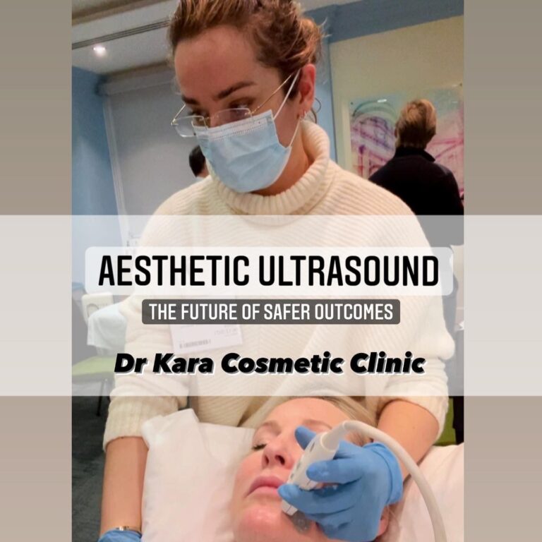 Dr Kara performing facial aesthetic ultrasound, Dr Kara Cosmetic Clinic