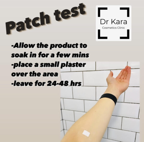 How to do a skincare patch test Dr Kara Cosmetic Clinic